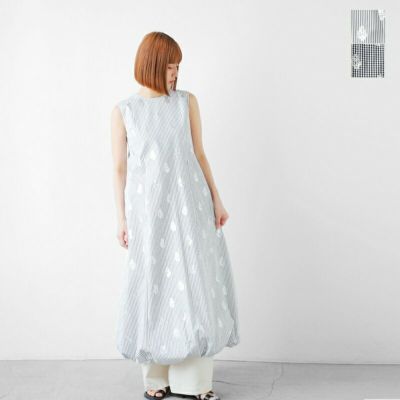 ne Quittez pas ヌキテパ ポプリン フォイル プリント スリーブレス バルーン ドレス “Poplin Foil Print Sleeveless Balloon Dress” 010551zf2-ms 2025ss新作 レディース