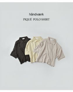 handvaerk ハンドバーク ピマコットン ピケ 半袖 ポロ シャツ