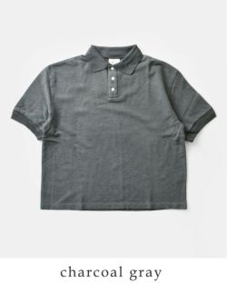 極美品 zoe ゾエ polo short sleeve ポロシャツ 24ss MEN マイクロドット 半袖ポロシャツ シルバーグレー 071444012