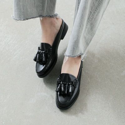 G.H.BASS ジーエイチバス テトラ タッセル スライド ローファー “EASY WEEJUN TETRA TASSEL SLIDE” ba41705-kr 2025ss新作 レディース【サイズ交換初回無料】