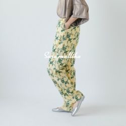 sara mallika / サラマリカ 】 RAYON LEAF JQD SHINY PANTS