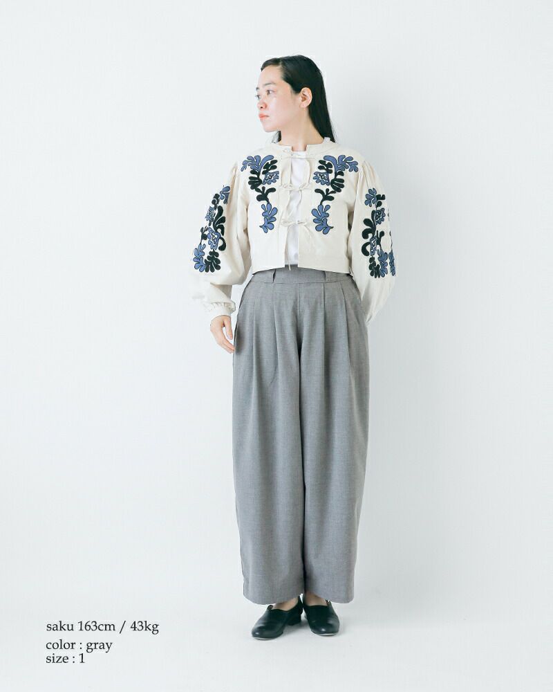 ハーベスティ HARVESTY  トロピカル ストレッチ ワイド エッグ パンツ a22502 パンツ  クーポン対象 HARVESTY ハーベスティ トロピカル ストレッチ ワイド エッグ パンツ