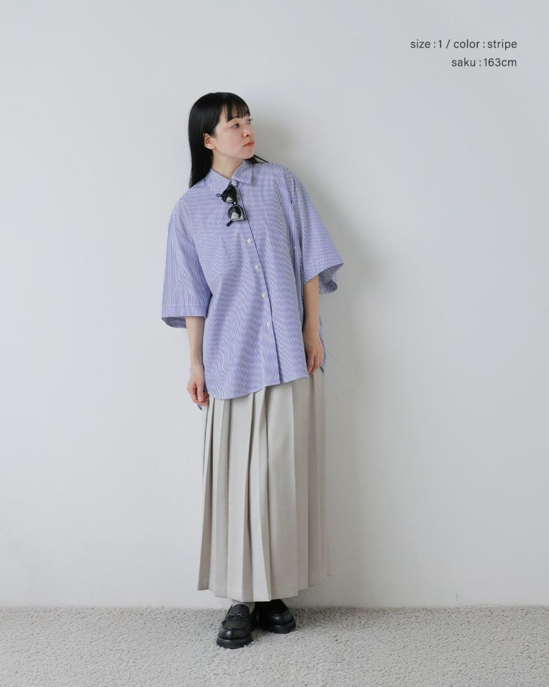 CLANE ハーフスリーブオーバーシャツ