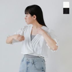 CLANE クラネ ピンタック クロップド ブラウス 18122-4212-kk