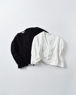 CLANE クラネ ピンタック クロップド ブラウス 18122-4212-kk