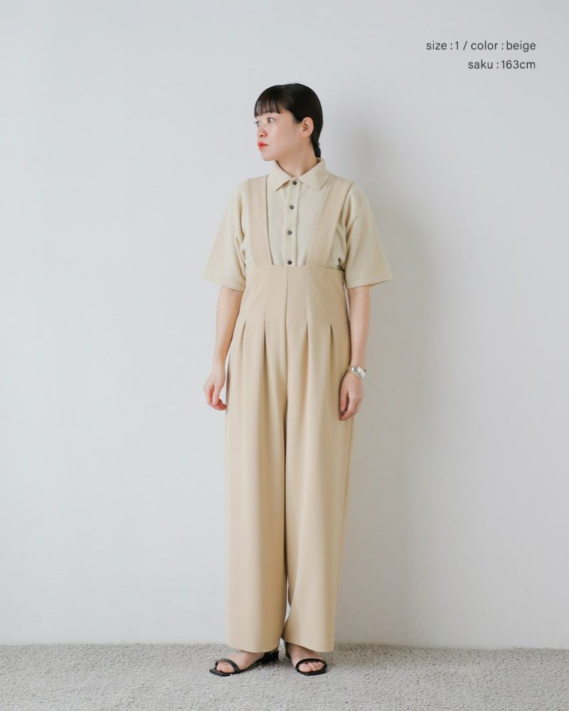 CLANE クラネ ハイウエスト サスペンダー パンツ 18110-7232-kk