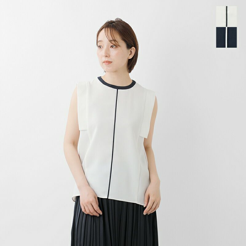 上質まじめなドニーユのブラウス 60%OFF】DONEEYU ドニーユ ストレッチ ツイル バイカラー