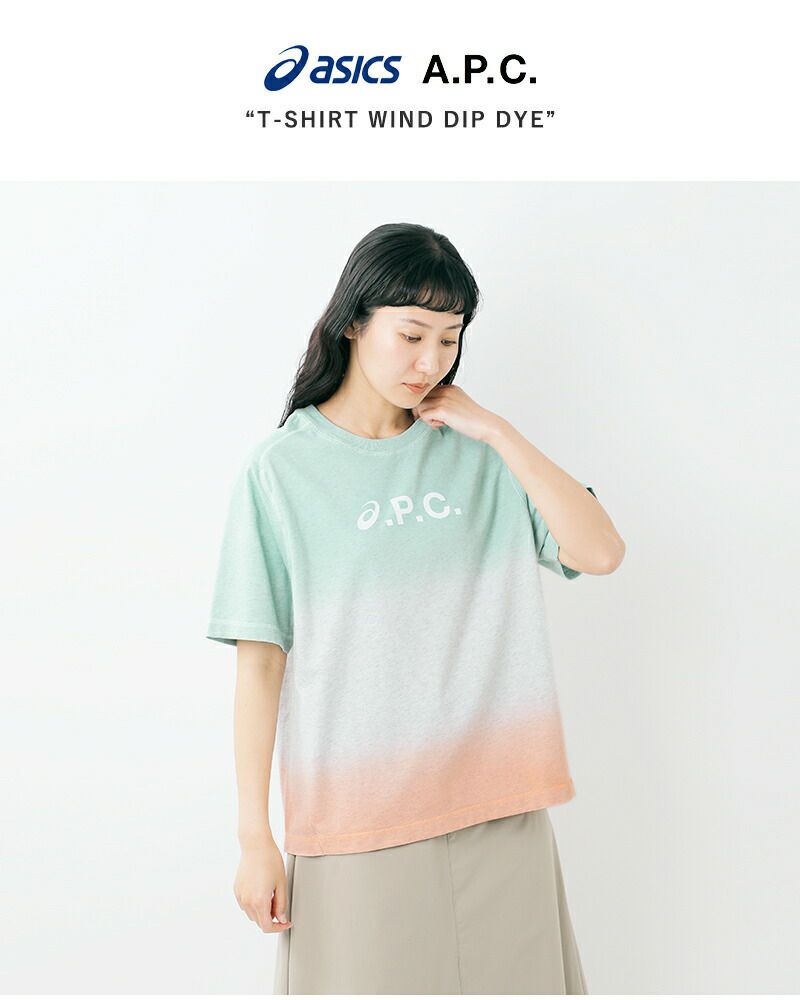 ◆A.P.C◆アシックス ウインドロゴTシャツ オーガニックコットン Wind T-shirt | Heavyweight organic jersey | A.P.C. Ready-to-Wear