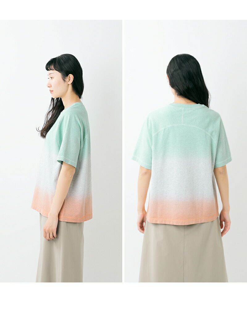 − asics − APC x Asics ウィンド ロゴ ディップ ダイ Tシャツ A.P.C.｜×ASICS アシックス ウィンド ディップ ダイ 半袖 T