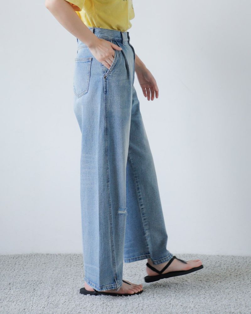 YENN（イェン） カーブ シーム デニムパンツ｜ROCOCO ONLINE STORE
