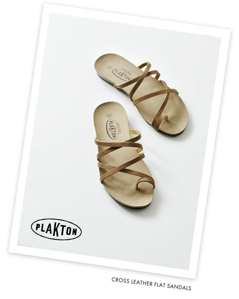 3こ1】【30%OFF】PLAKTON プラクトン クロスレザー フラット