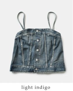 ビビィ　bibiy デニムビスチェ　【新品 未使用】タグ付き 40%OFF】kha:ki カーキ 8oz 綿麻デニム ヴィンテージ加工