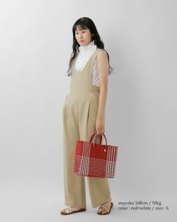 メルカドバック　シルバー　ショートハンドル メルカドバックWIDEショートハンドル【大チェック メロンX