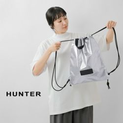 ク*★様 HUNTER シルバー ドローストリングバックパック ハンター HUNTER トラベル ドローストリング バックパック