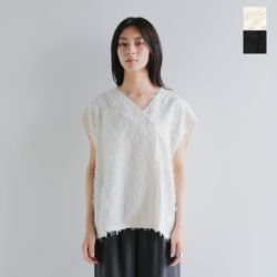 MANOF マノフ フリンジ オープン ブラウス 88122-4132-kk レディース