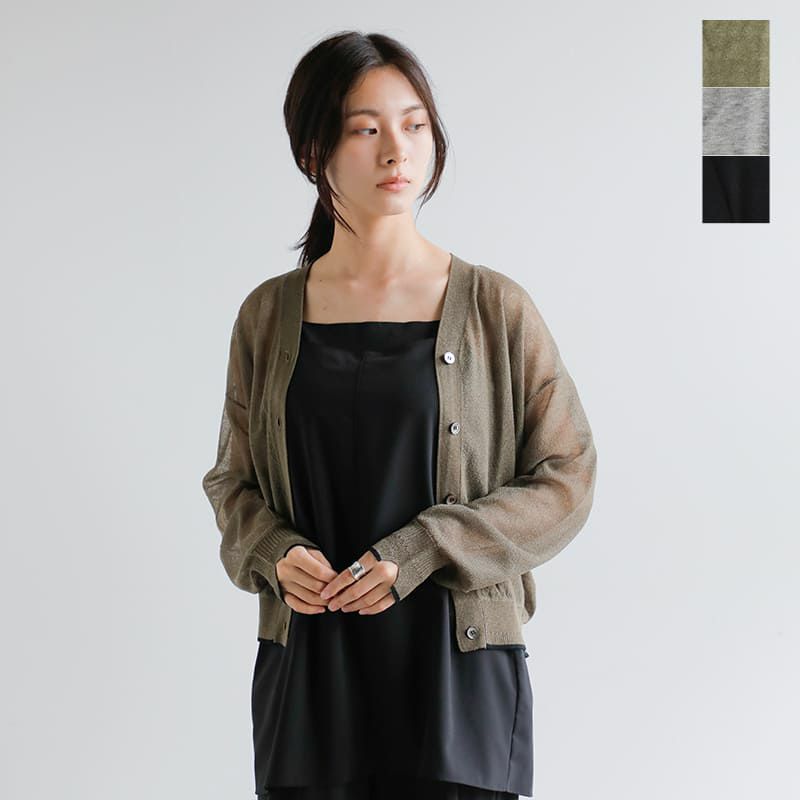 【ユナヨン】 50%OFF】CHIGNON シニヨン シアー カノコ カーディガン 9853