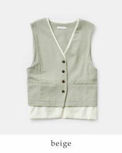 chignon グレー ベスト サイズF 40%OFF】CHIGNON シニヨン レイヤー ベスト 4653-341mk-kk