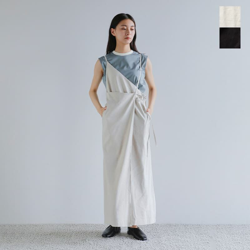 50%OFF】CLANE クラネ ドレープ ラップ キャミ スカート 18109-6132-kk