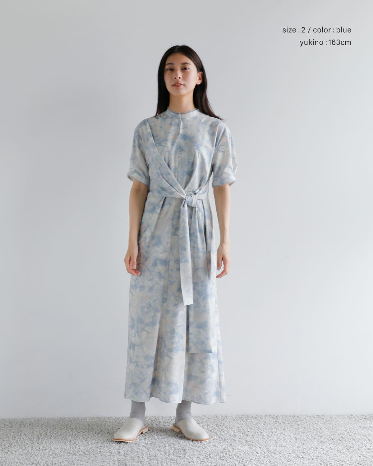 3こ1】【50%OFF】CLANE クラネ スタンドカラー ウエスト タイ