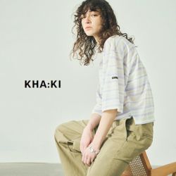 30%OFF】kha:ki カーキ シアー ドライタッチ マルチボーダー