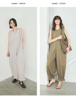 50%OFF】kha:ki カーキ ストレッチタフタ Q.D ジャンプスーツ