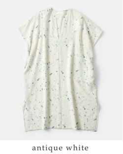 evamevaリネンポンチョ、プリンティッドローブ evamevaリネンポンチョ、プリンティッドローブ evamevaリネン