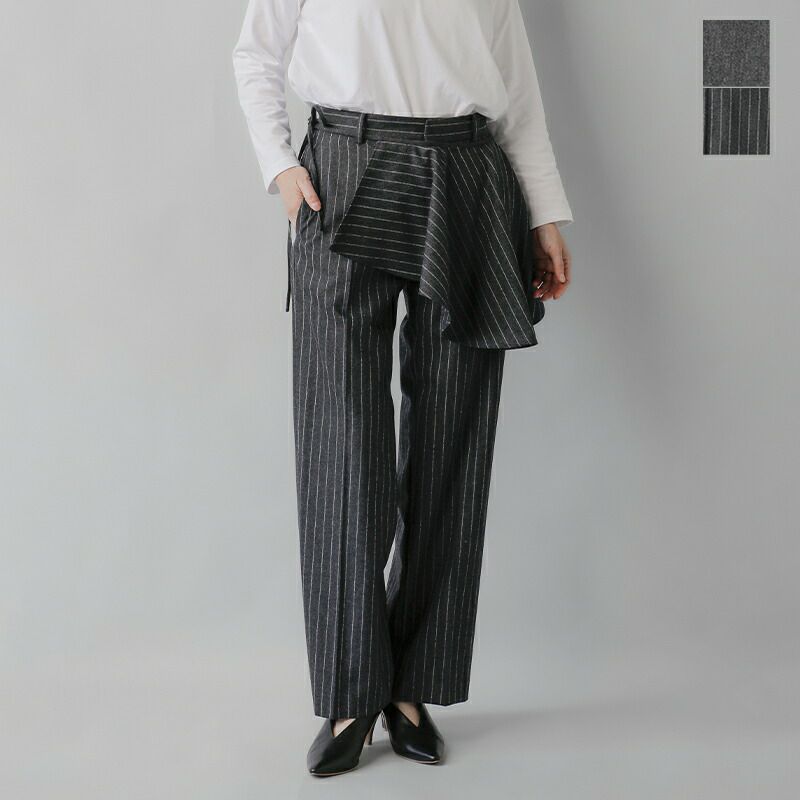 LOEFF ロエフ ウール ポプリン レイヤード パンツ 8814-299-0207