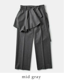 LOEFF ロエフ ウール ポプリン レイヤード パンツ 8814-299-0207