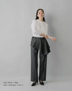 LOEFF ロエフ ウール ポプリン レイヤード パンツ 8814-299-0207