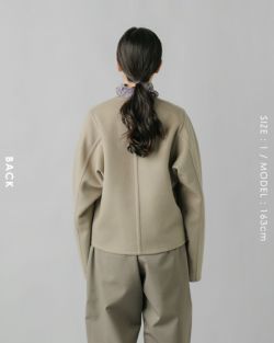 専用 LOEFF ロエフ ポプリン 2ボタン ジャケット カシミヤ混
