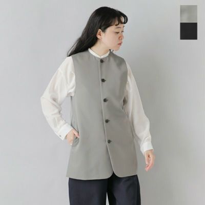ギャバ ショート ラウンドネックベスト | LOEFF (Women)/ロエフ