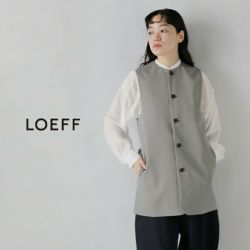 30%OFF】LOEFF ロエフ ウール ギャバ クルーネック ベスト 8825-209