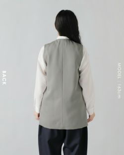 LOEFF ロエフ ウール ギャバ クルーネック ベスト 8825-209-0133