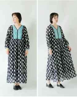 極美品ꕥヌキテパ 2024 人気 ロータスコンビプリントドレス フラワー フレア 極美品ꕥヌキテパ 2024 人気 ロータスコンビプリントドレス フラワー