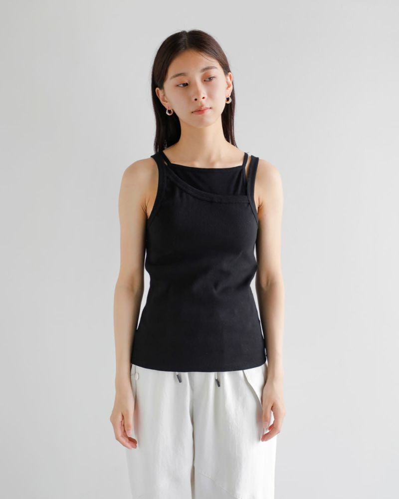MANOF　シースルーレイヤードトップス　黒　マノフ　カットソー　Tシャツ MANOF｜マノフのカットソー・Tシャツ通販｜ELLE SHOP (エル