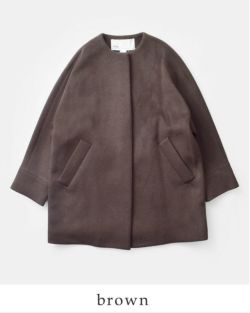 TICCA ティッカ ウール ノーカラー テント コート tbea-244-yo