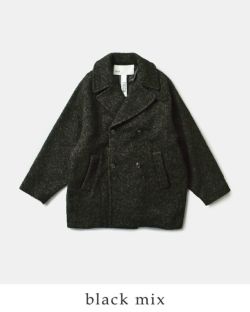 TICCA ティッカ ウール ミックスツイード ピーコート tbea-272