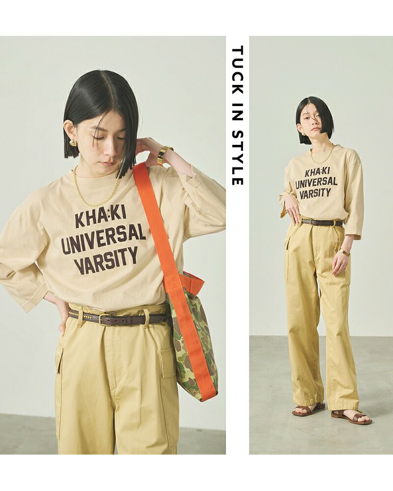 kha:ki カーキ コットン 7分袖 Tシャツ “7TH TEE -K.U.V