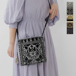 ヌキテパ　ne Quittez pas ✨ゴールドバック✨ Full Embroidery Shoulder Bag | Pasand by ne Quittez pas