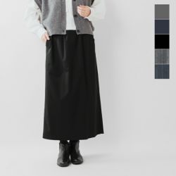 ニコルソンアンドニコルソン スーピマコットン Aライン スカート 黒 綿100% nicholson&nicholson ニコルソンアンドニコルソン ストレッチ