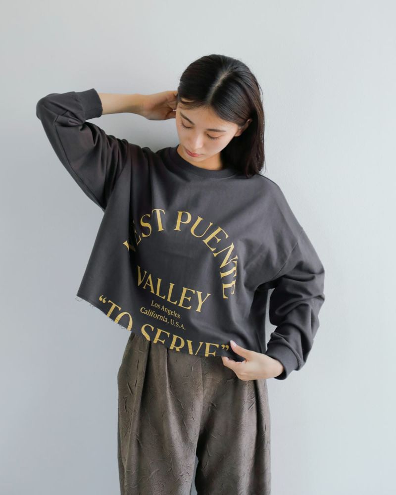 みーこ様オーダー☆シニョン CHIGNON シニヨン カットオフ ロゴ ミニ裏毛 プルオーバー 8454