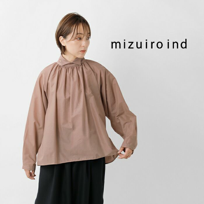 美品 ミズイロインド 25SS プリーツカラーシャツ アイボリー 美品 ミズイロインド 25SS プリーツカラーシャツ アイボリー