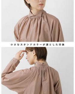 mizuiro ind ミズイロインド コットン スタンドシャツカラー