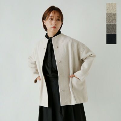 evam eva エヴァムエヴァ プレス ウール ショートコート