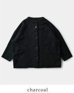 evam eva エヴァムエヴァ プレス ウール ショートコート