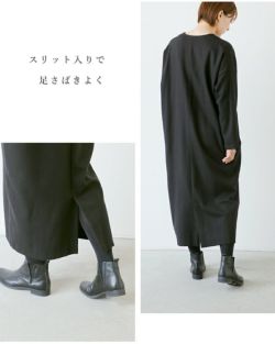 evam eva エヴァムエヴァ ウール Vネック ワンピース e253t155