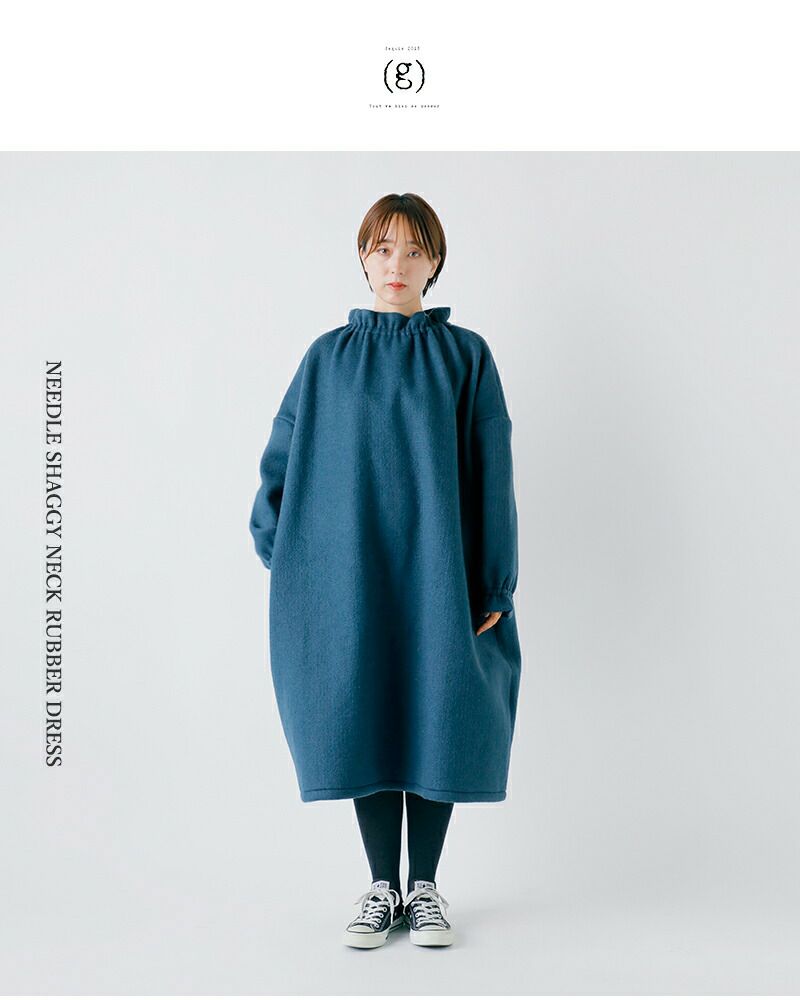 gグラム ワンピース g グラム ニードル シャギー ネック ラバー ワンピース g-628-yo