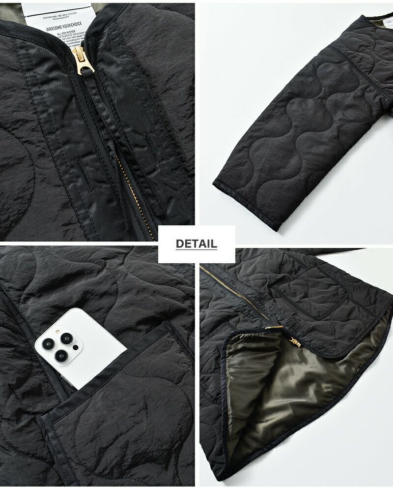 20%OFF】【÷÷】kha:ki カーキ ミリタリー キルティング ライナー