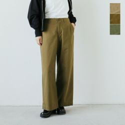 kha:ki カーキ コットンバックツイル ミリタリー トラウザー パンツ