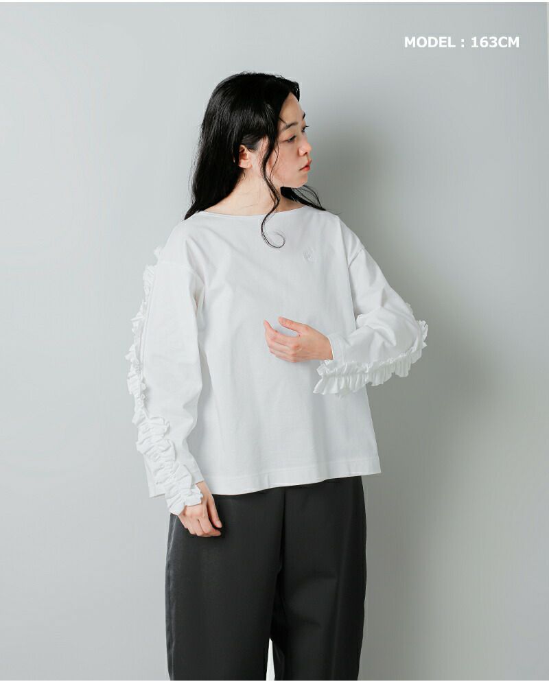 ロドリリオン　フードつきフリルカットソー　ダークグレー ロドリリオン フードつきフリルカットソー ダークグレー ロドリリオン